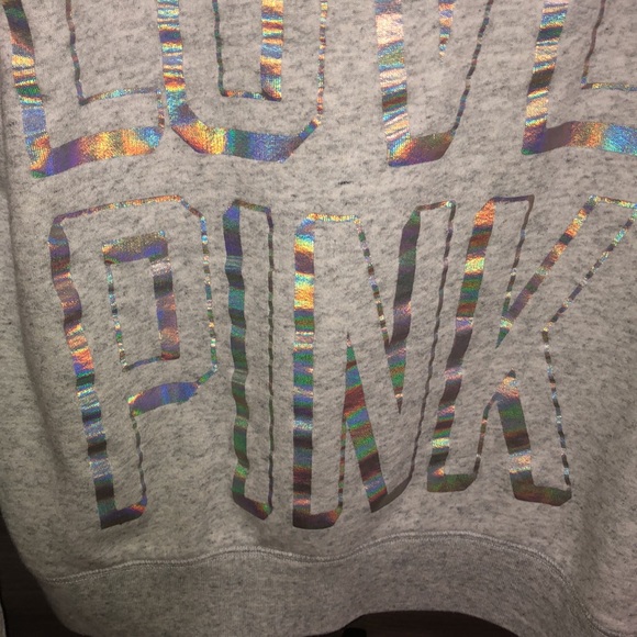 VS PINK grey Zip-up hoodie!🤍 - Picture 6 of 6